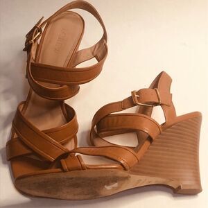 J Crew Wedge Sandals 👡 size 10